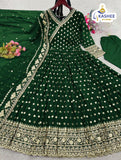Luxury Angrakha Style Embroidered Maxi | 3Pc Chiffon Suit