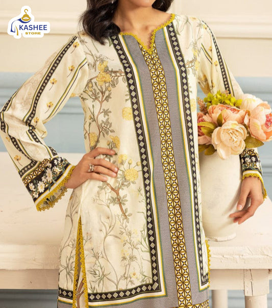 2Pc Swiss Silk Digital Print Suit