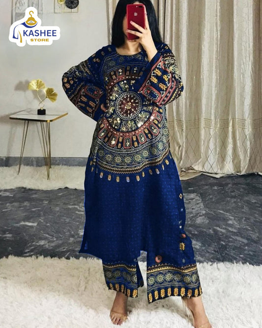 Mirror Work Swiss Lawn 2Pc Outfit