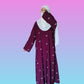 Moon Embroidered Abaya – Premium Peach Georgette