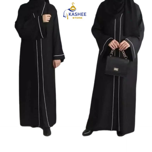 Front Open Piping Abaya –