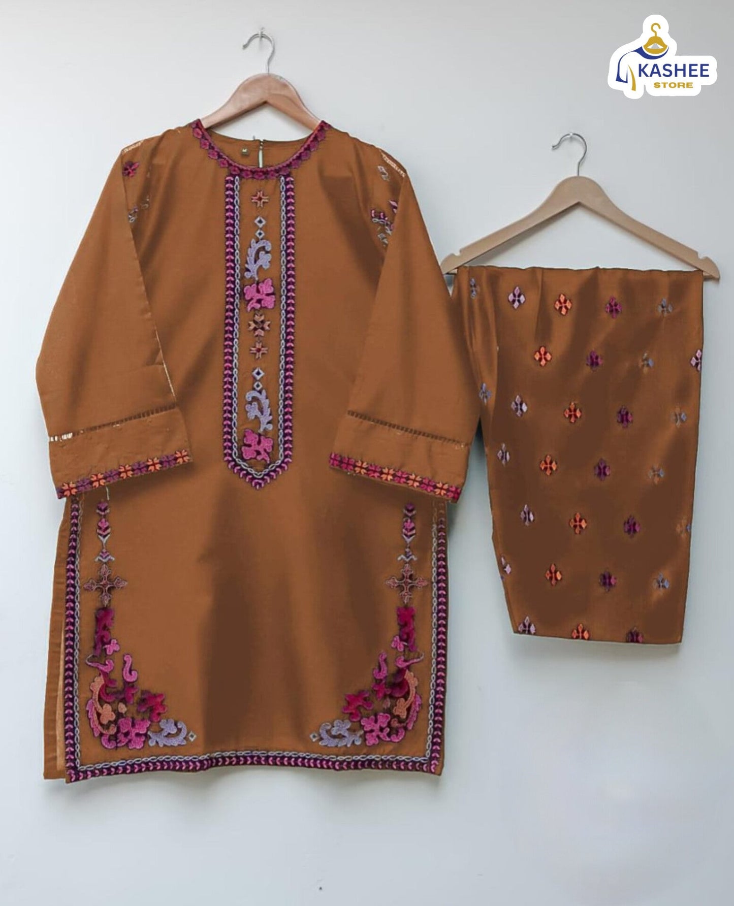 Embroidered Soft Cotton 2Pc | Shirt & Flapper