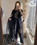 Luxury 3Pc Embroidered Organza Suit with Dupatta & Trouser