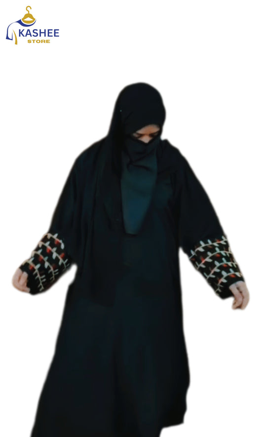 Embroidered Sleeves Abaya –