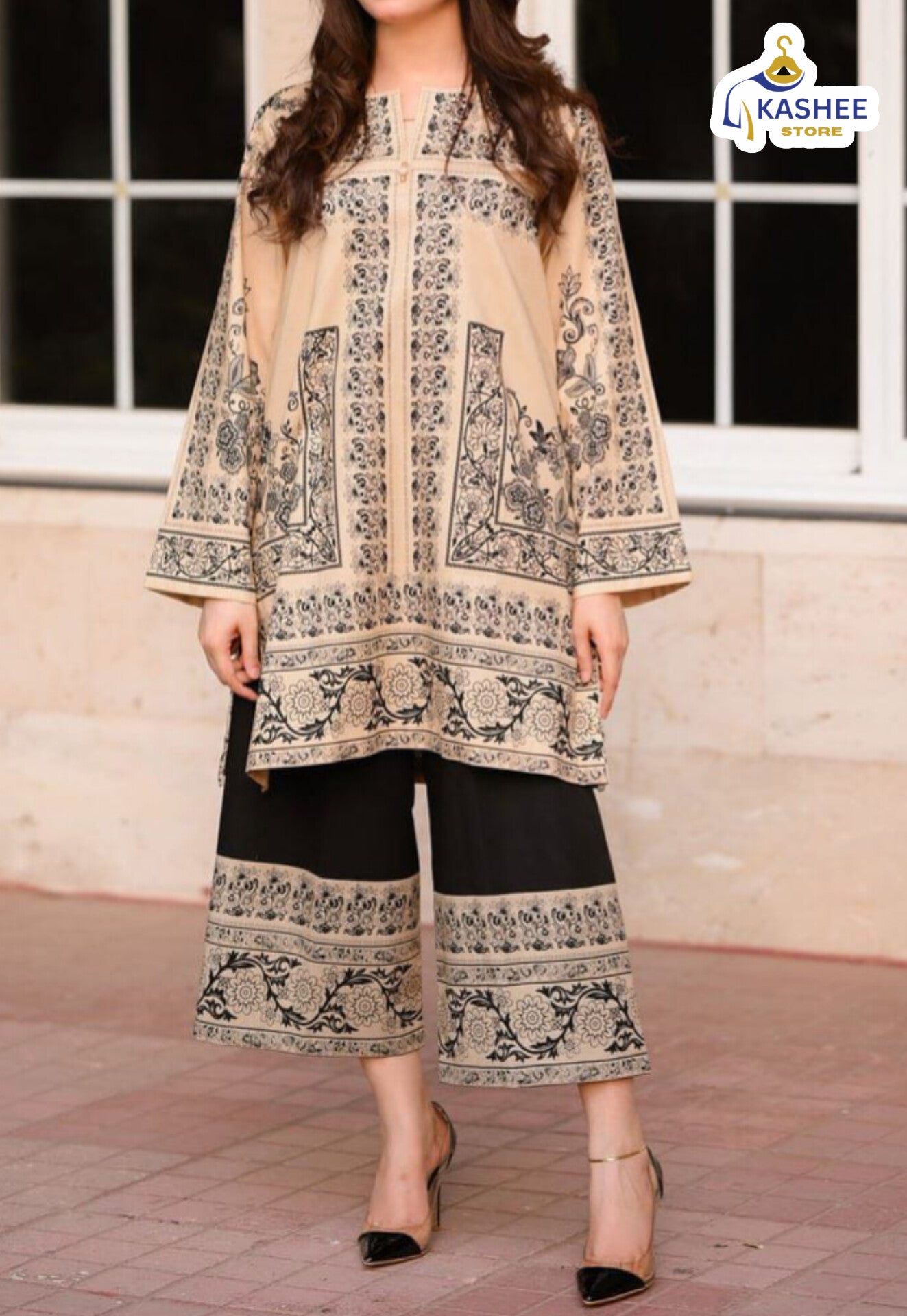 Digital printed shirt & bell bottom