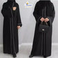 Front Open Piping Abaya – Elegant & Modest Wear