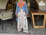 2Pc Swiss Lawn Outfit | Shirt & Bell Bottom Trouser