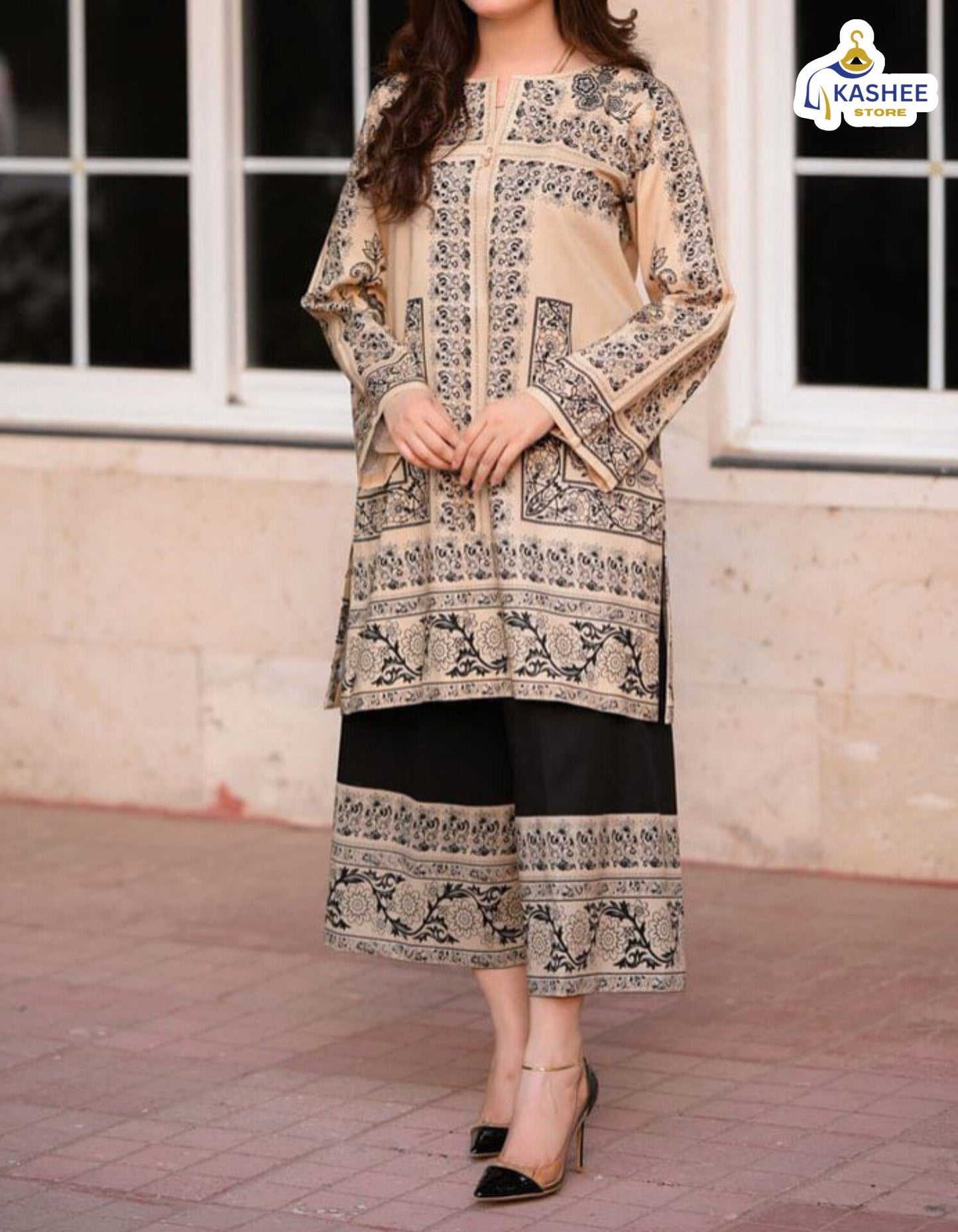 Digital printed shirt & bell bottom