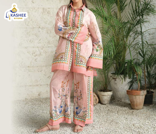 Elegant Digital Print Co-Ord Set | 2Pc Swiss Lawn Suit