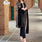 . "4Pc Embroidered Organza Gown Set | Inner, Trouser & Dupatta"