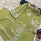 "2Pc Pure Bareeza Cotton Suit | Aari Embroidered Shirt with Flapper"