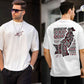 Ajrak Map Vibes – Down Shoulder Statement Shirt"
