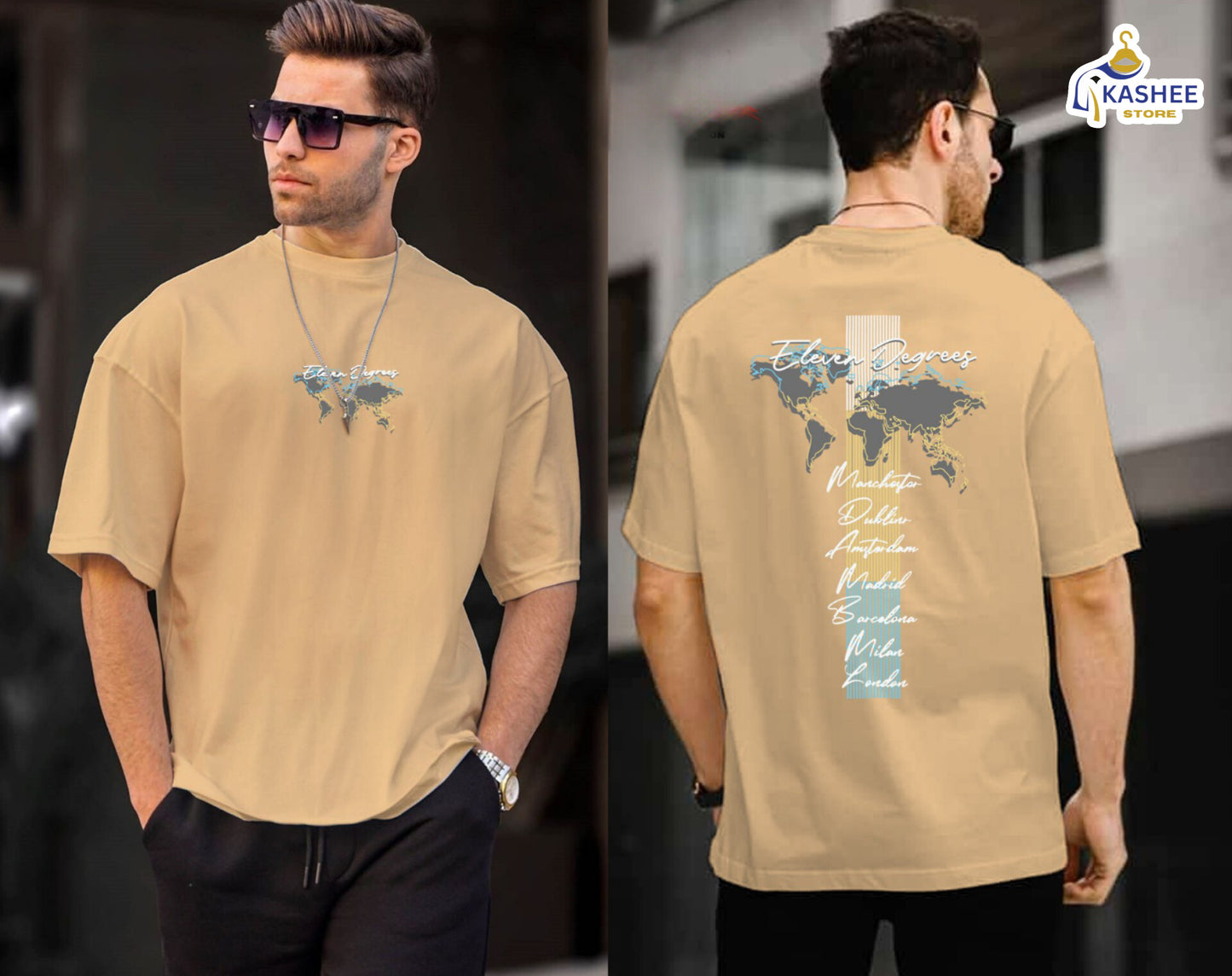 Street Style Down Shoulder Printed Shirt