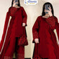 4-Piece Farshi Shalwar Kameez Set with Potli – Shamose Silk & Organza